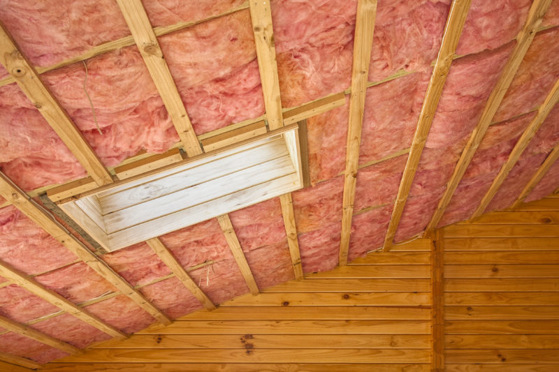 Insulation in ceiling